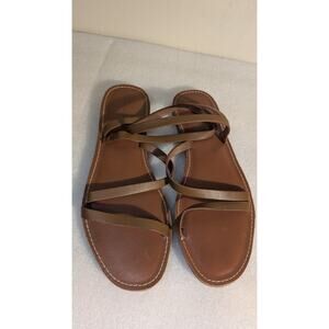 Madewell Boardwalk Ankle Strap Sandals Womens Size 8 Brown NWOB89